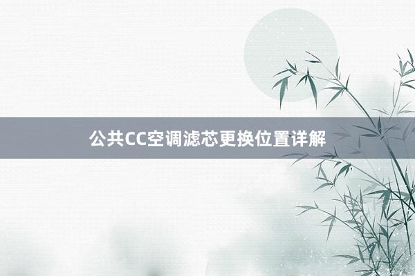 公共CC空调滤芯更换位置详解